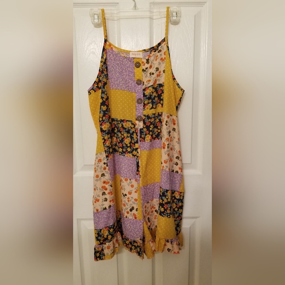 BOHO Cottage Core, Patchwork style Romper (Small) - Picture 2 of 11